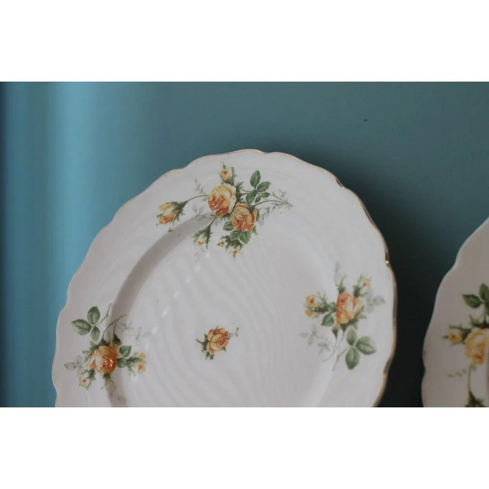 22 Kt Gold Rim Yellow Rose 10